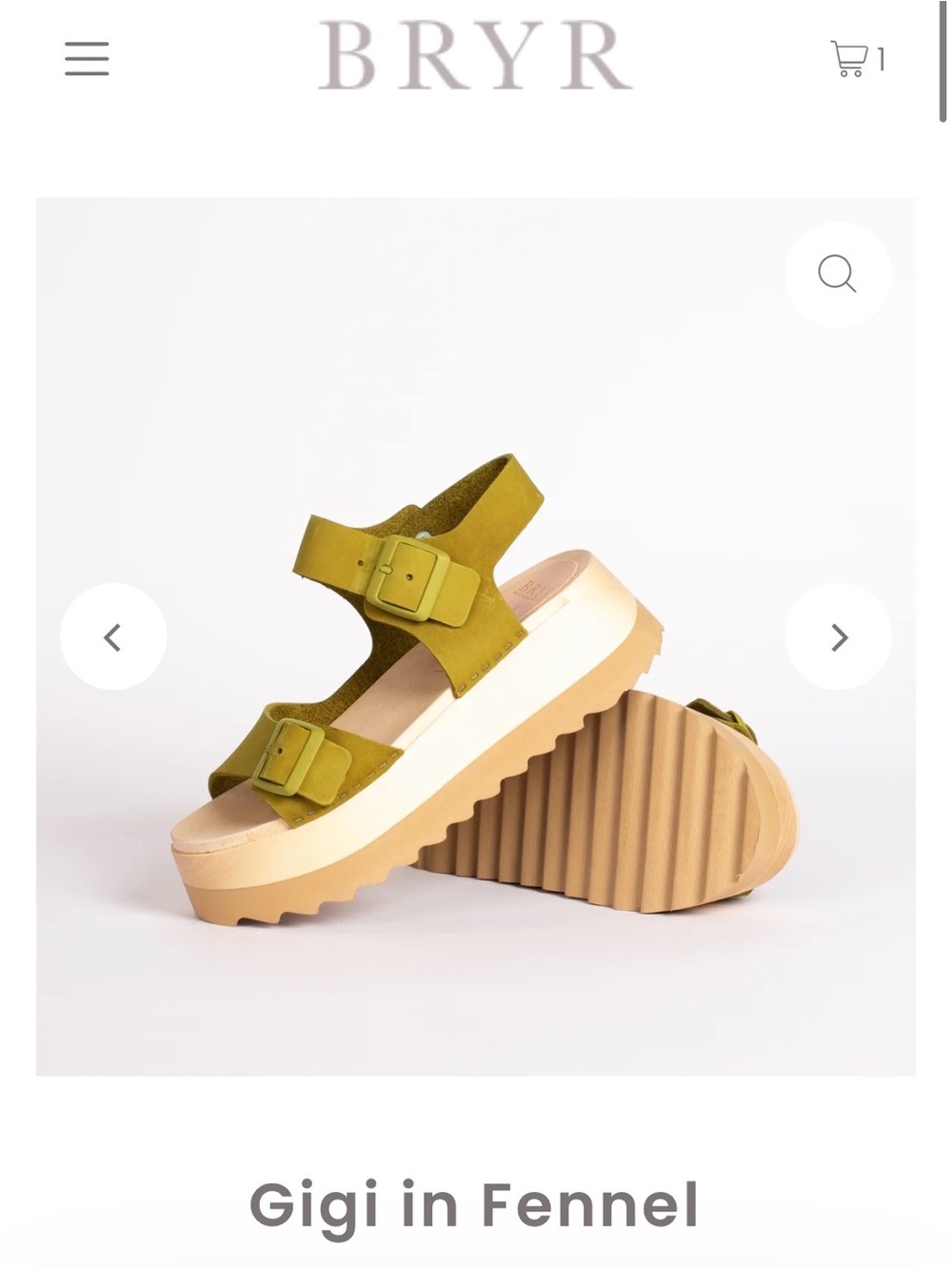 BRYR Gigi Platform Sandal in Fennel and Tan